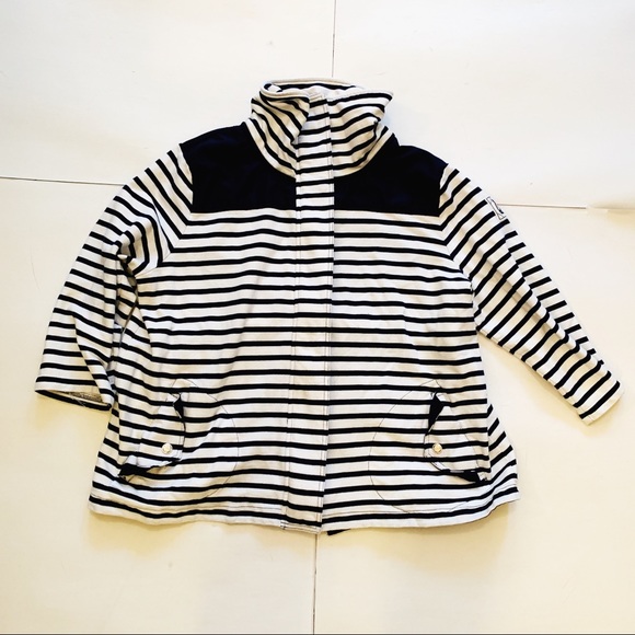 Ralph Lauren Double RL Tops - Ralph Lauren Striped Zip Up Sweatshirt
